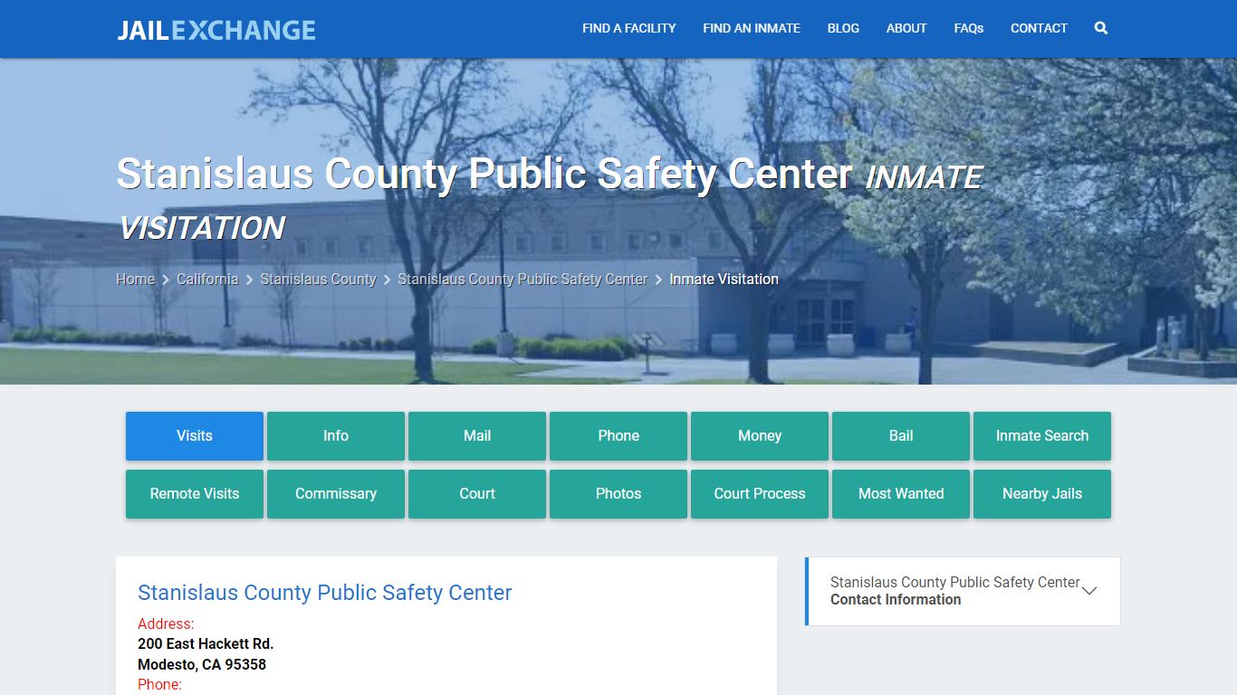 Stanislaus County Public Safety Center Inmate Visitation - Jail Exchange