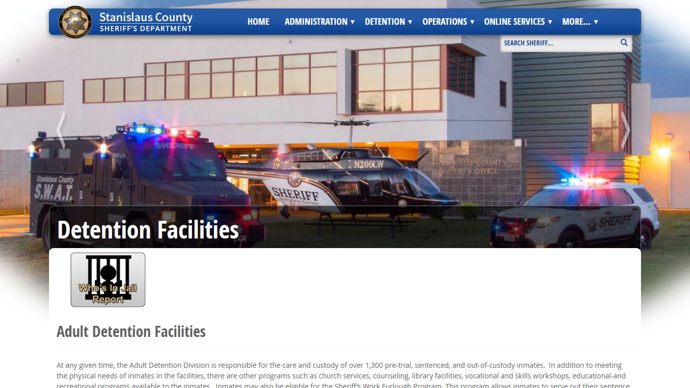 Detention Facilities - Stanislaus County Sheriff's Department
